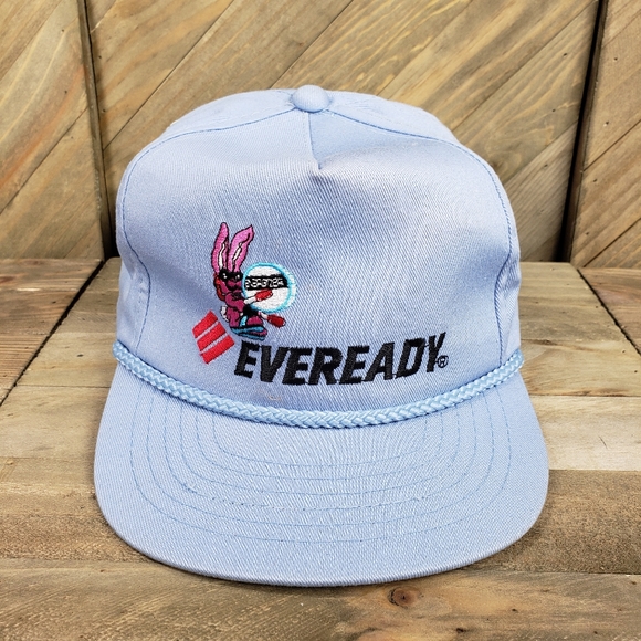 Energizer Other - Vintage 90s Energizer Bunny Eveready Batteries Snapback Hat Blue Adjustable